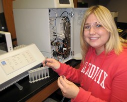 Lacey in the laboratory